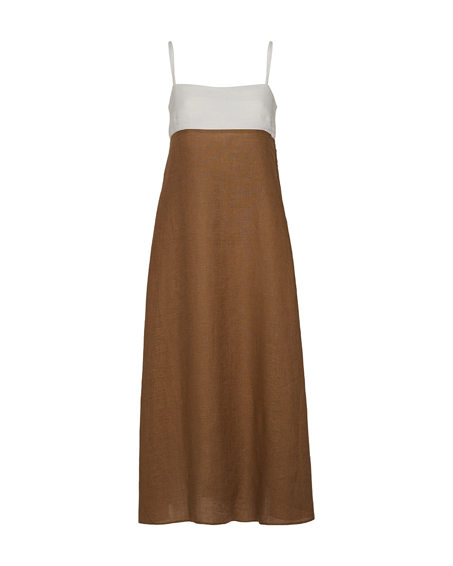 OLIVIA luxe linen maxi dress