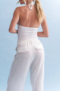 JASMIN - Ivory Linen Trousers