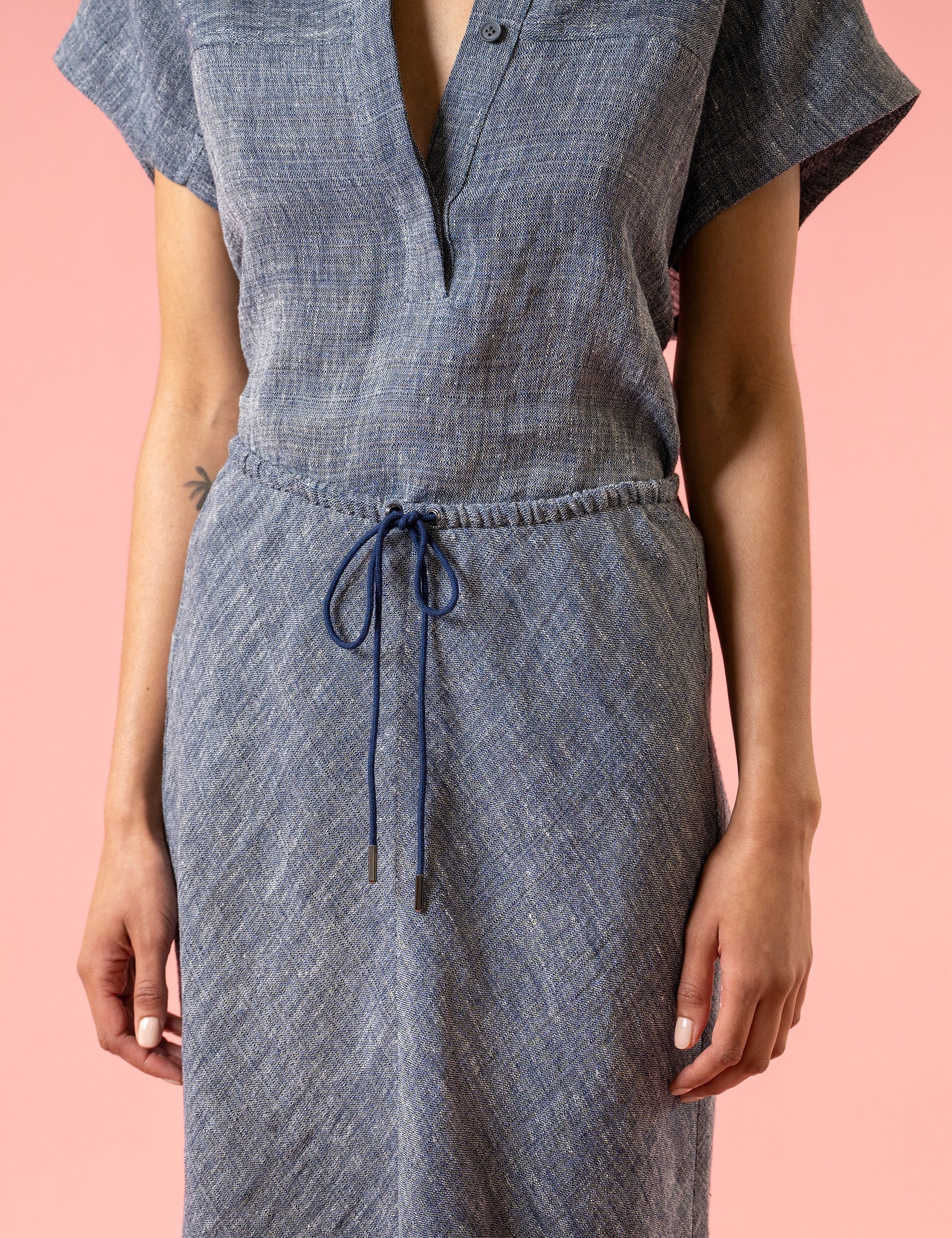 PHOEBE - luxe linen drawstring skirt