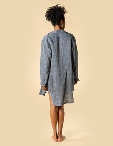 CHARLEY - luxe linen shirt dress
