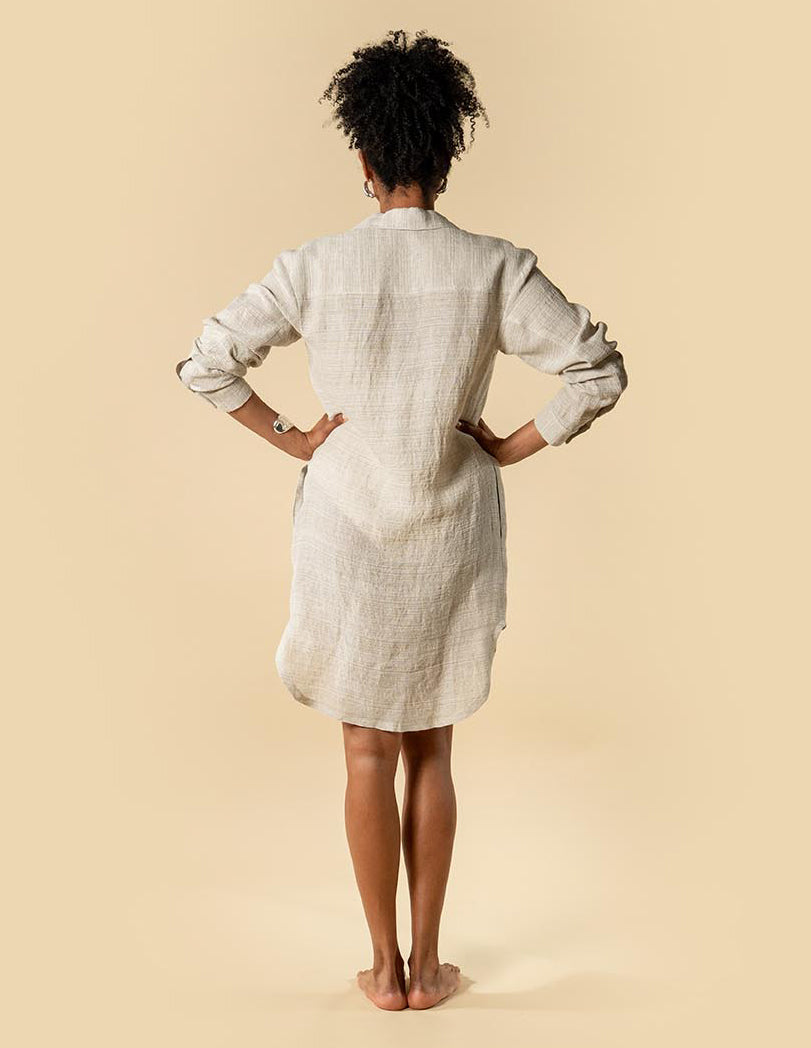 CHARLEY - luxe linen shirt dress