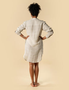 CHARLEY - luxe linen shirt dress