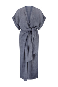 KIM - luxe linen wrap dress The Summer Edit KIM - luxe linen wrap dress The Summer Edit
