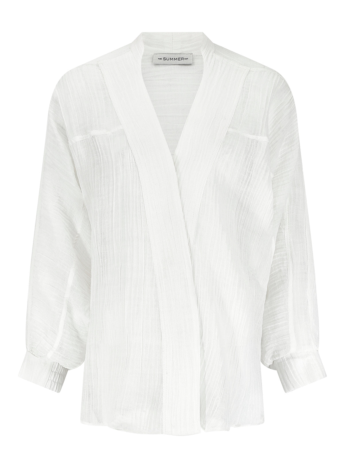 MARGOT - Ivory Crinkle Linen Sports Shirt