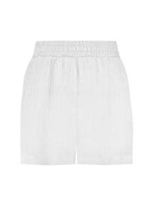 MILA - Ivory Crinkle Linen Shorts