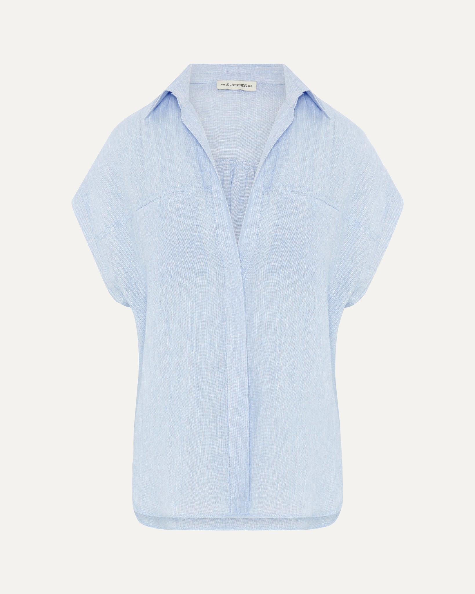 MALI - Ice Blue Linen Shirt