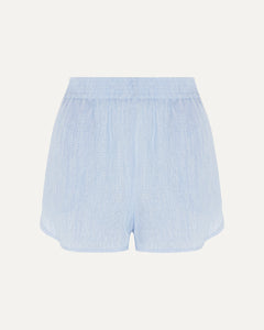DARCY - Ice Blue Linen Shorts