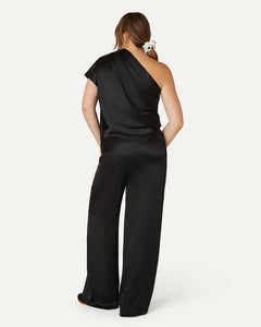 LEXI - Onyx Sports Luxe Silk Trousers