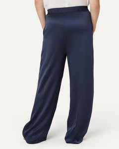 LEXI - Sapphire Sports Luxe Silk Trousers