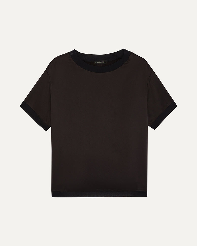 CLOE - Onyx Silk T-Shirt